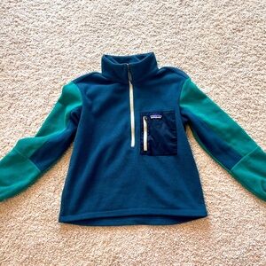 Patagonia vintage color block quarter zip